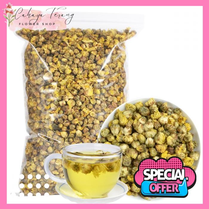 

BEST DEAL TEH BUNGA KUNCUP WHITE CHRYSANTHEMUM / KEMBANG BABY KRISAN PUTIH 50G !!