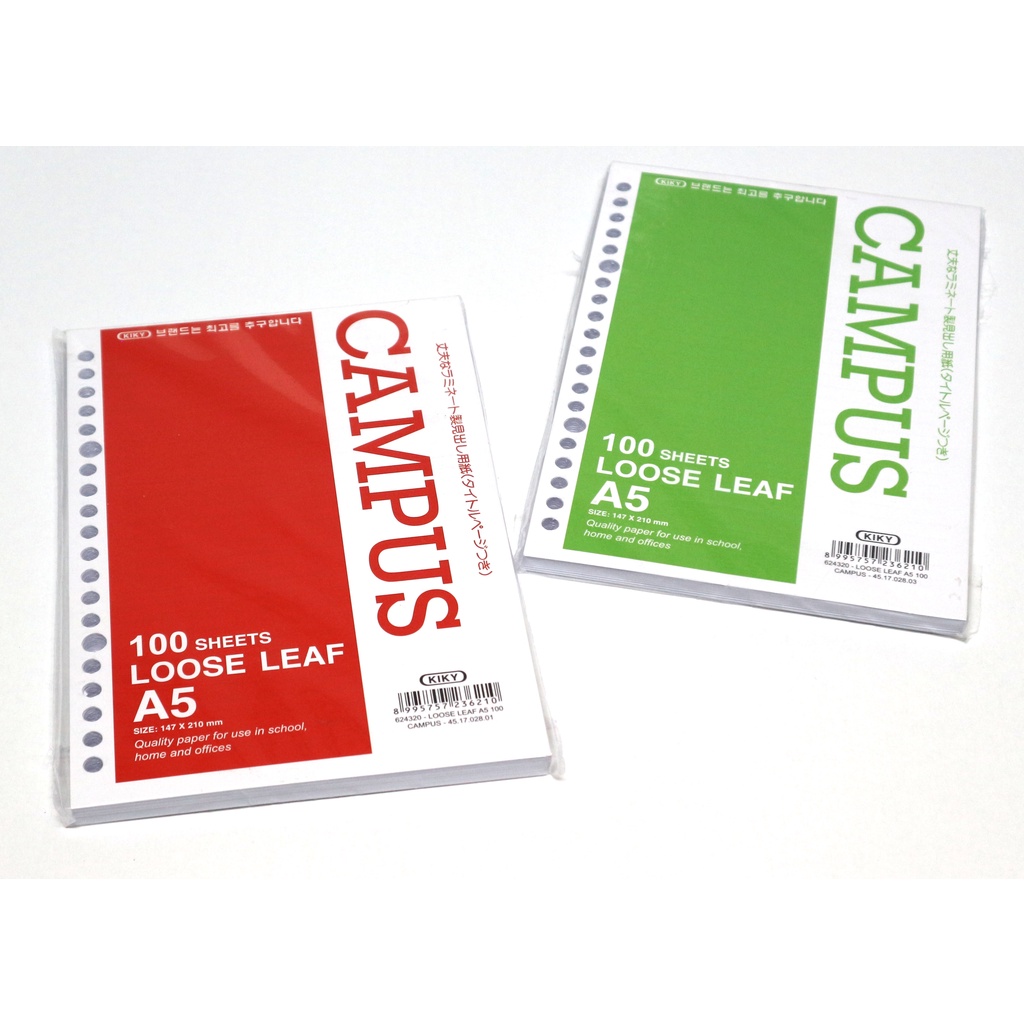 

LOOSE LEAF KIKY A5 ISI 100 LEMBAR PUTIH GARIS