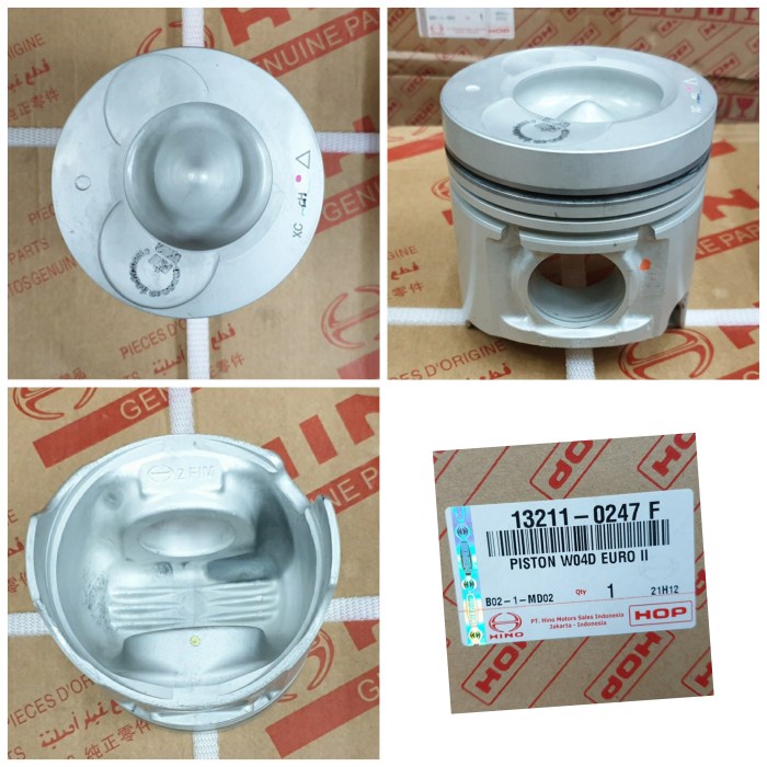 piston hino dutro original hop - piston seher dutro hop (per 1pc ) tokolarisjaya
