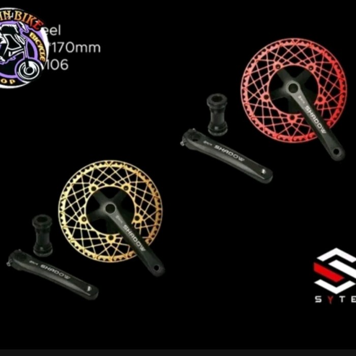 ✨Ori Crank Syte Shadow Singel 53T Dan 58T Crank Sepeda Lipet Crank Seli Cra Bisa Gojek