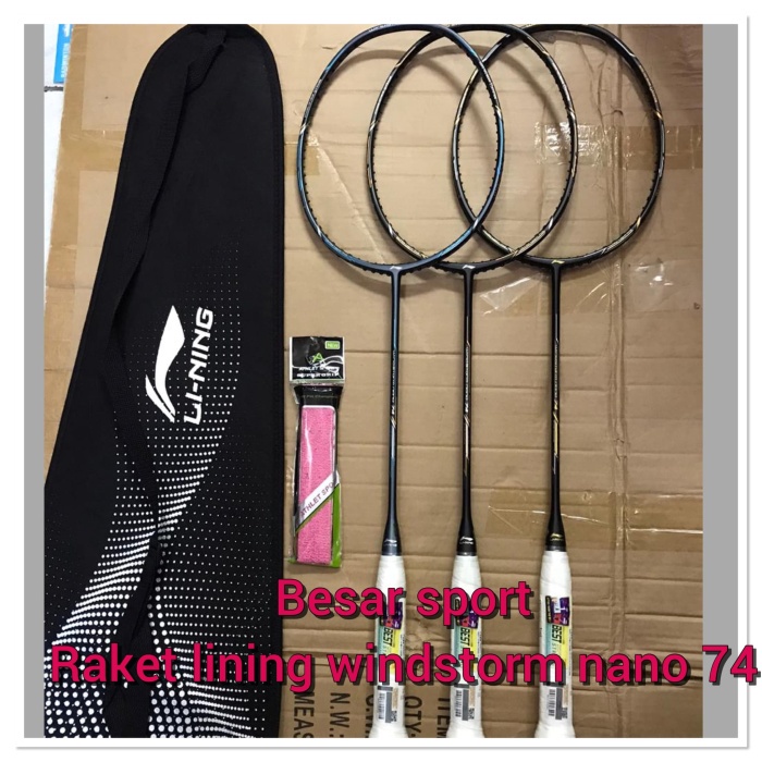 Raket Badminton Lining Windstorm Nano 74 +Tas Original Terpopuler