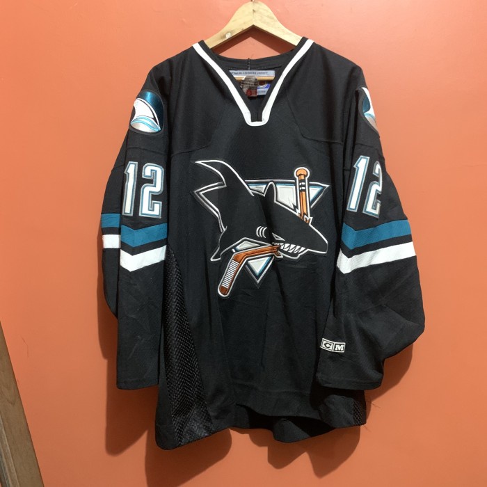 ✨Ori Original Ccm Jersey Ice Hockey San Jose Sharks Marleau Bordir Vintage Limited