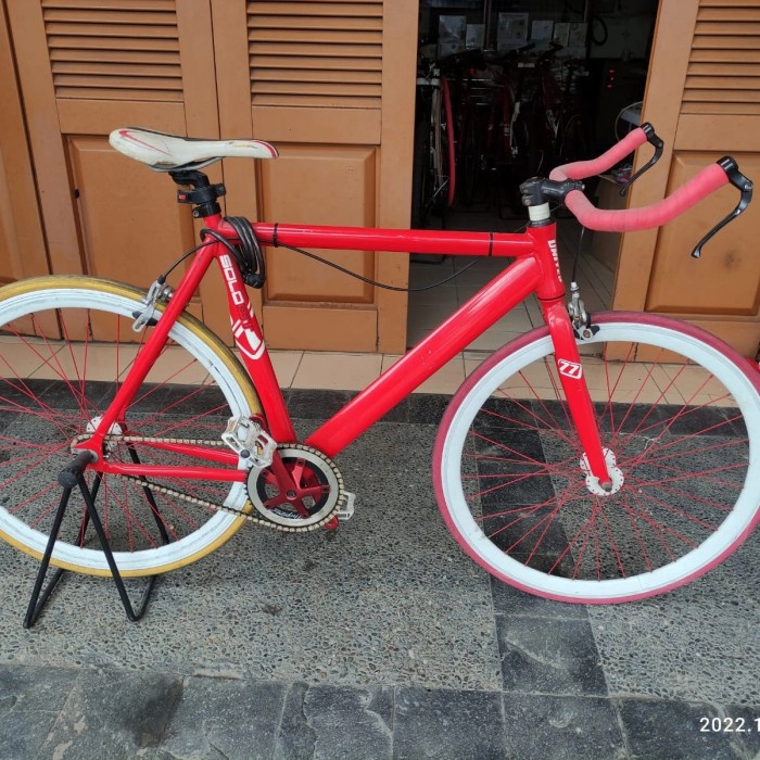 ✨New Ori United Soloist Sepeda Fixie Merah Terbaru