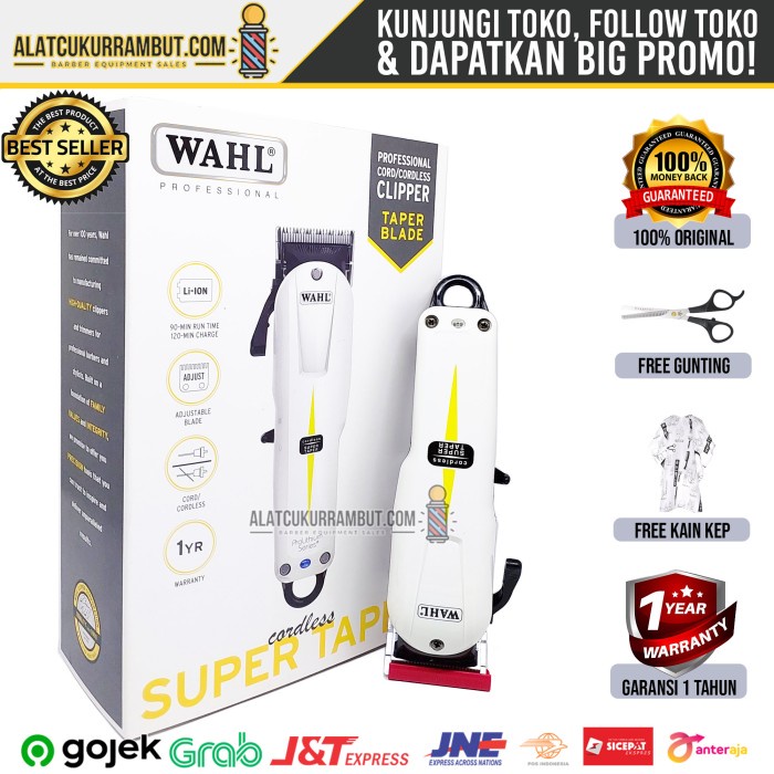 ✨New Ori Wahl Super Taper Cordless Charger Alat Cukur Rambut Hair Clipper Wahl Berkualitas