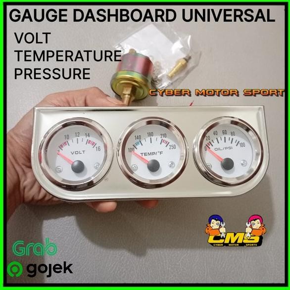 ✅Original Gauge Universal. Indikator Mobil Volt Meter . Water Temp . Oil . Plus Limited