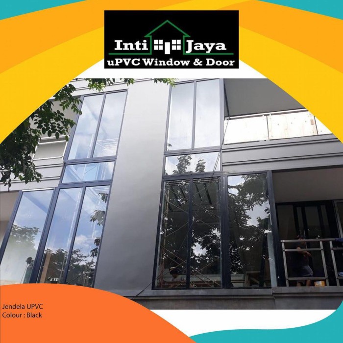 ✅New Ori Jendela Dan Pintu Upvc Warna Hitam Terbaru