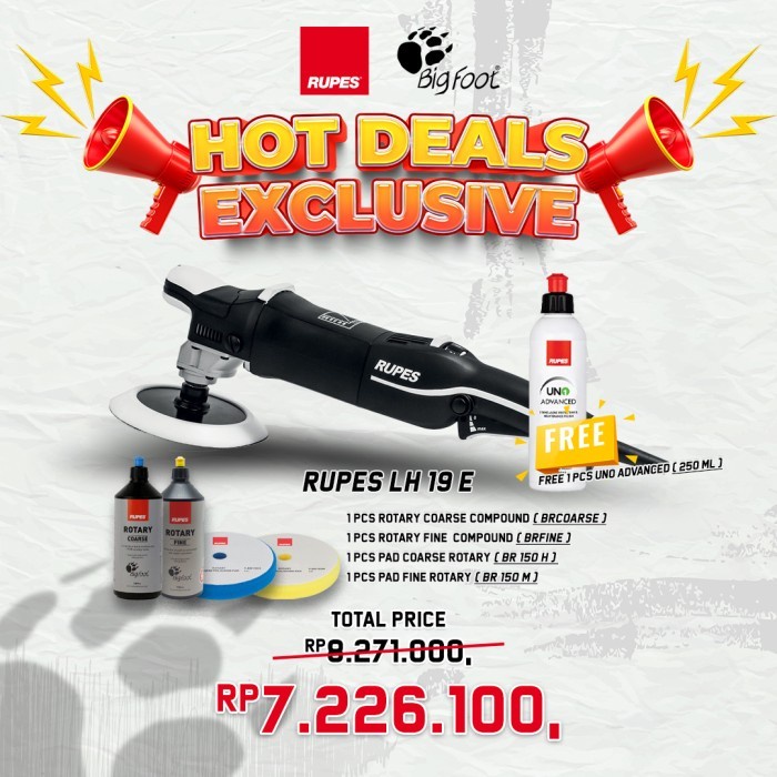 ✅New Ori Rupes Rotary Lh 19 E Mesin Poles Mobil Rotari Diskon