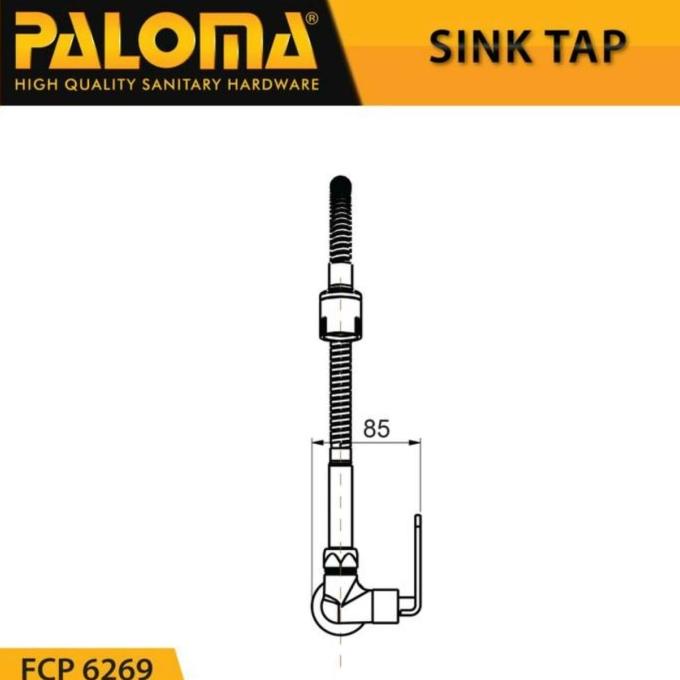 Keran Kran Air Flexible Sink Wastafel Dapur Tembok Tap PALOMA FCP 6269