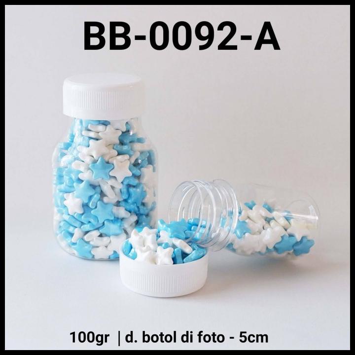 

DISKON GR-BB-0092 SPRINKLES SPRINKLE SPRINKEL 100GRAM BINTANG STAR BIRU PINK !!