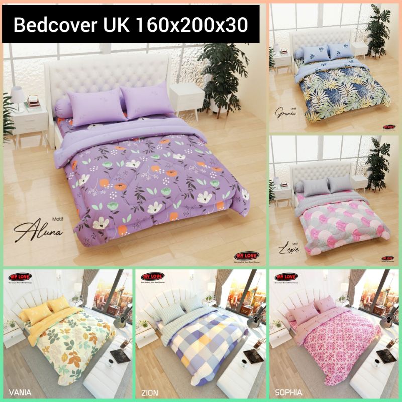 Bedcover set All New My Love UK 160x200x30 / Bed Cover MyLove Queen No.2