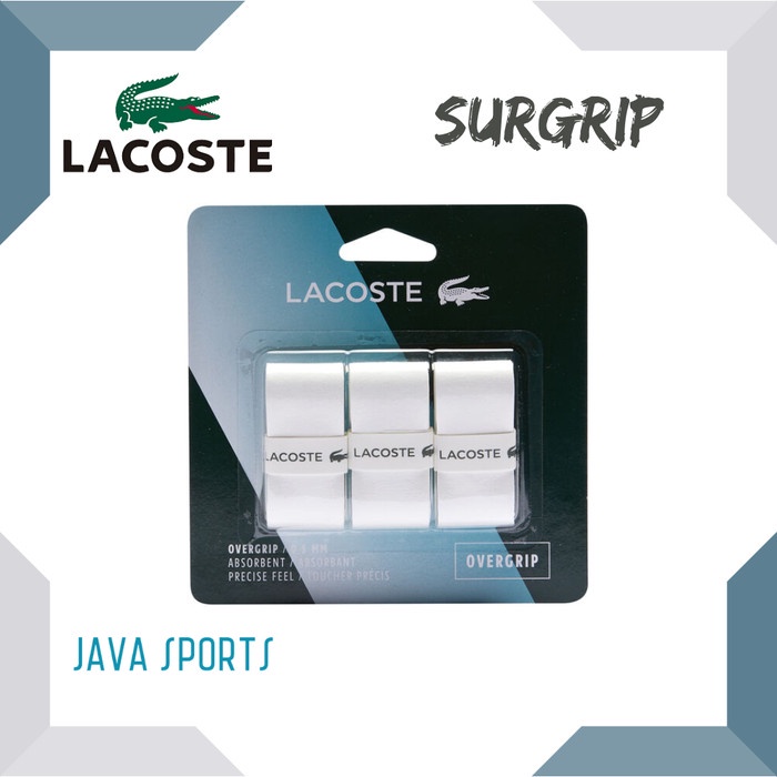 Promo Grip Lapis Tenis Lacoste Surgrip X3 Overgrip Premium Tennis Original