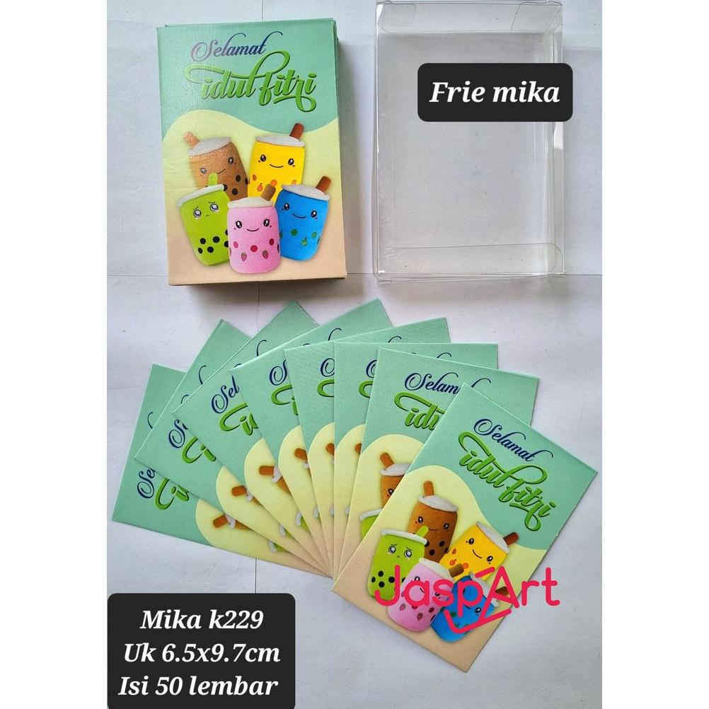 

Amplop / Angpao Lebaran Hari Raya Idul Fitri Kemasan Mika Isi 50 Lembar Mika K229