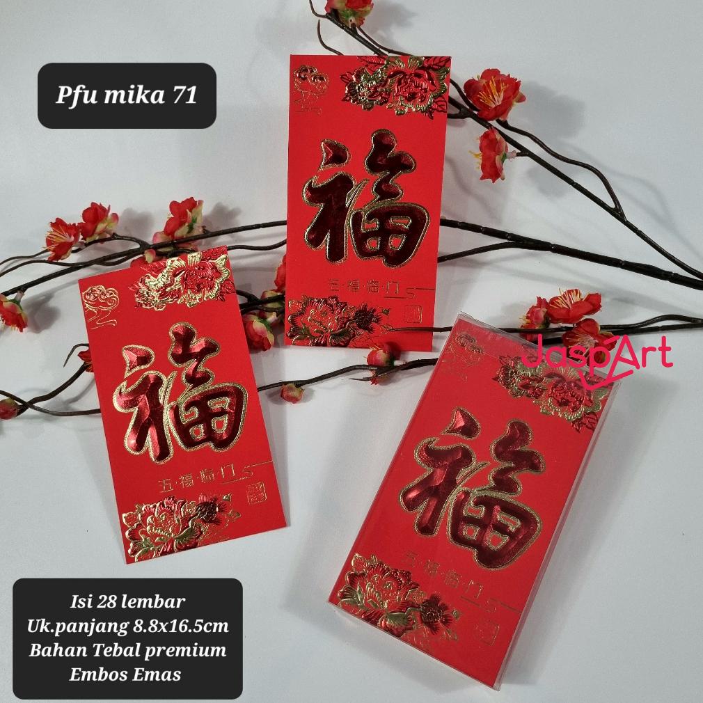 

Angpao Imlek Fuk Fu Isi 28 Lembar Fung Pau Hongbao Fuk Kotak Mika Fukmika Ukuran Panjang