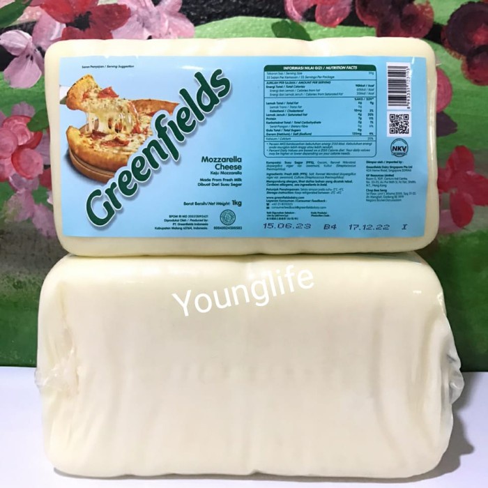 

Mozarella Cheese Greenfields / Keju Mozarella Greenfields 1Kg