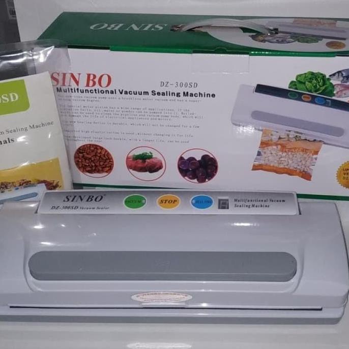 Sinbo DZ-300-SD Mesin Pengemas Plastik Vakum Sealer untuk Makanan Kering dan Basah