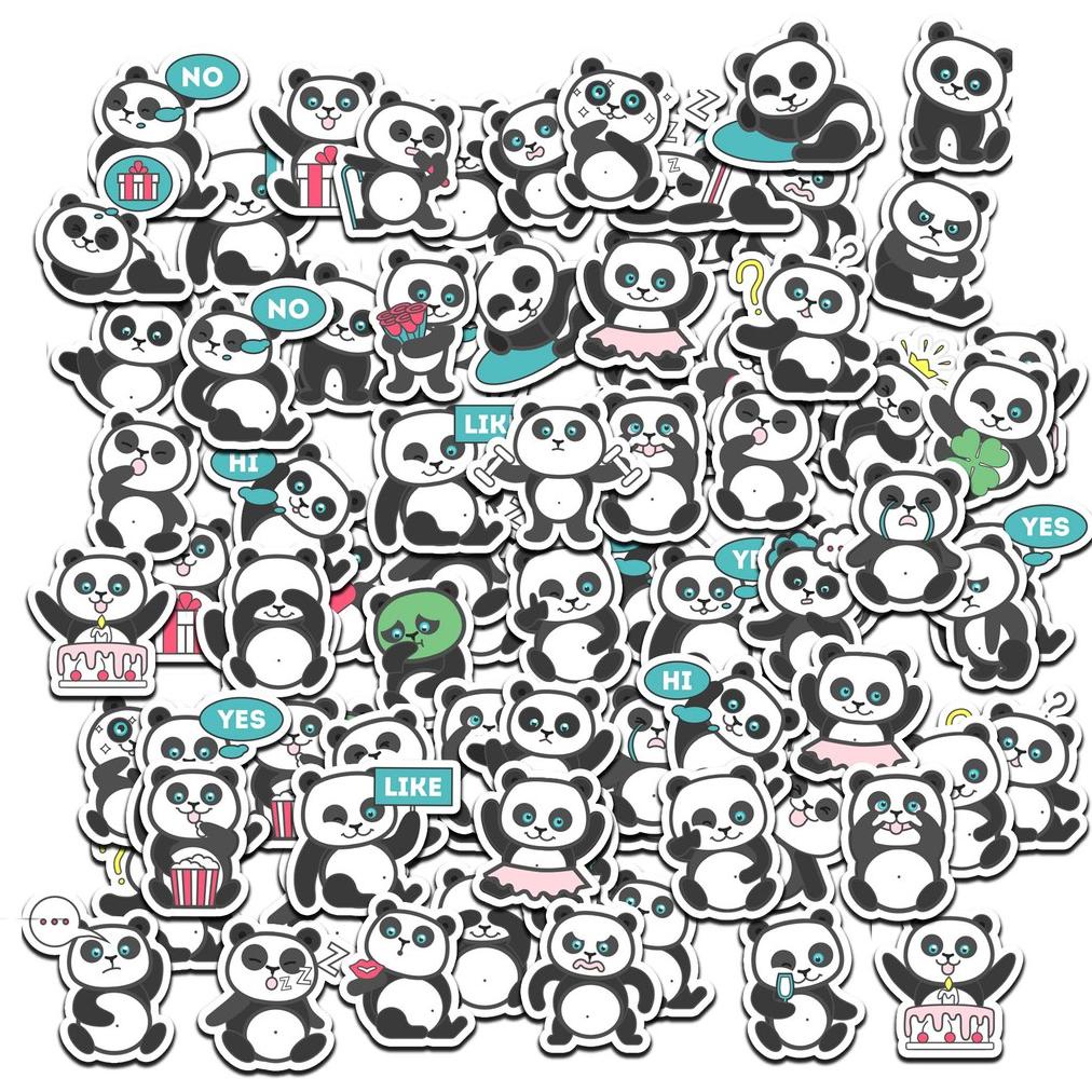 

84 PCS STIKER PANDA LUCU IMUT LAPTOP HP JURNAL Scrapbook Diary Album Foto