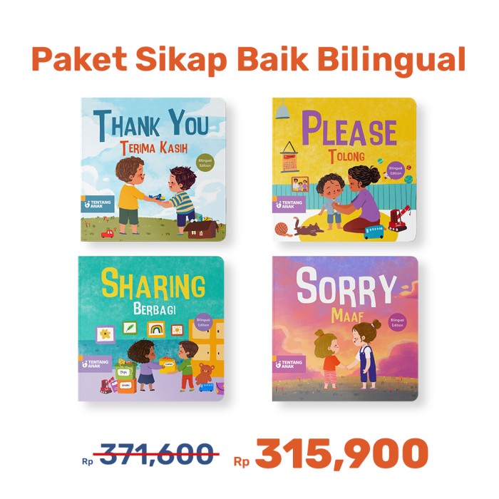 

Baru!! Tentang Anak - Paket Sikap Baik Bilingual Buku Cerita Anak