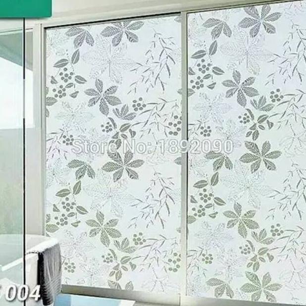 Sandblas/sticker/stiker kaca/stiker motif daun/kaca film/stiker jendela