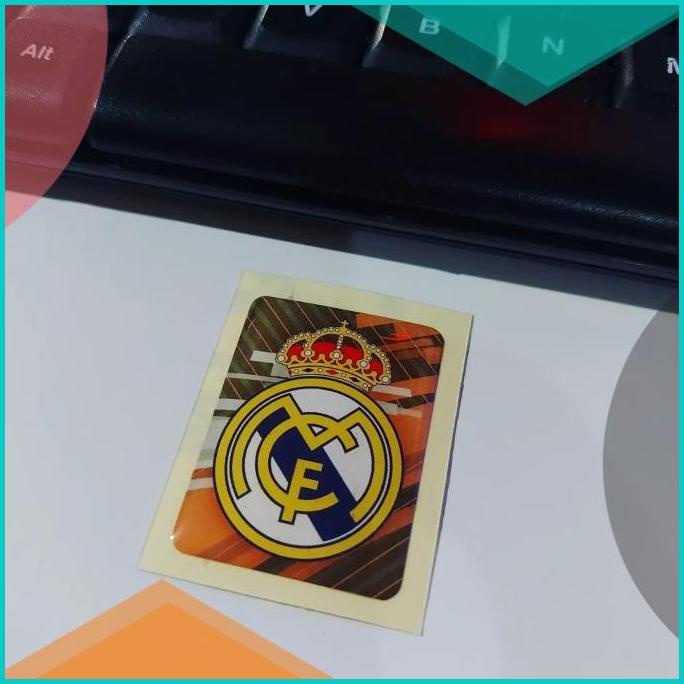 

Sticker Timbul Resin Real Madrid FC Bola Logo Stiker Lentur 3D Kecil