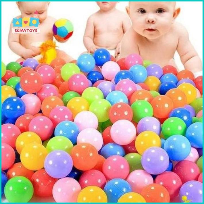 Skiatoys MAINAN BOLA MANDI ISI 100 PCS BOLA MANDI BAYI BOLA WARNA WARNI