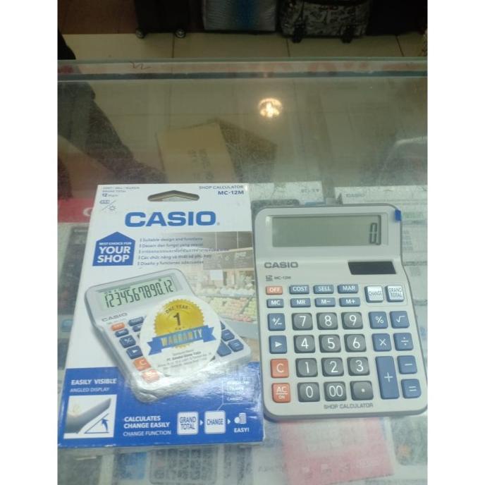 

CALCULATOR DESKTOP MENGGUNAKAN BATERAI BESAR A2 AA MC12M MC 12 M CASIO