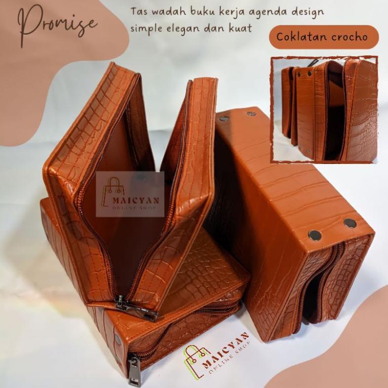 Best - Tas Agenda PROMIS Bag Binder Book Cover Case Wadah Buku Kerja Bank Reseleting Elegan