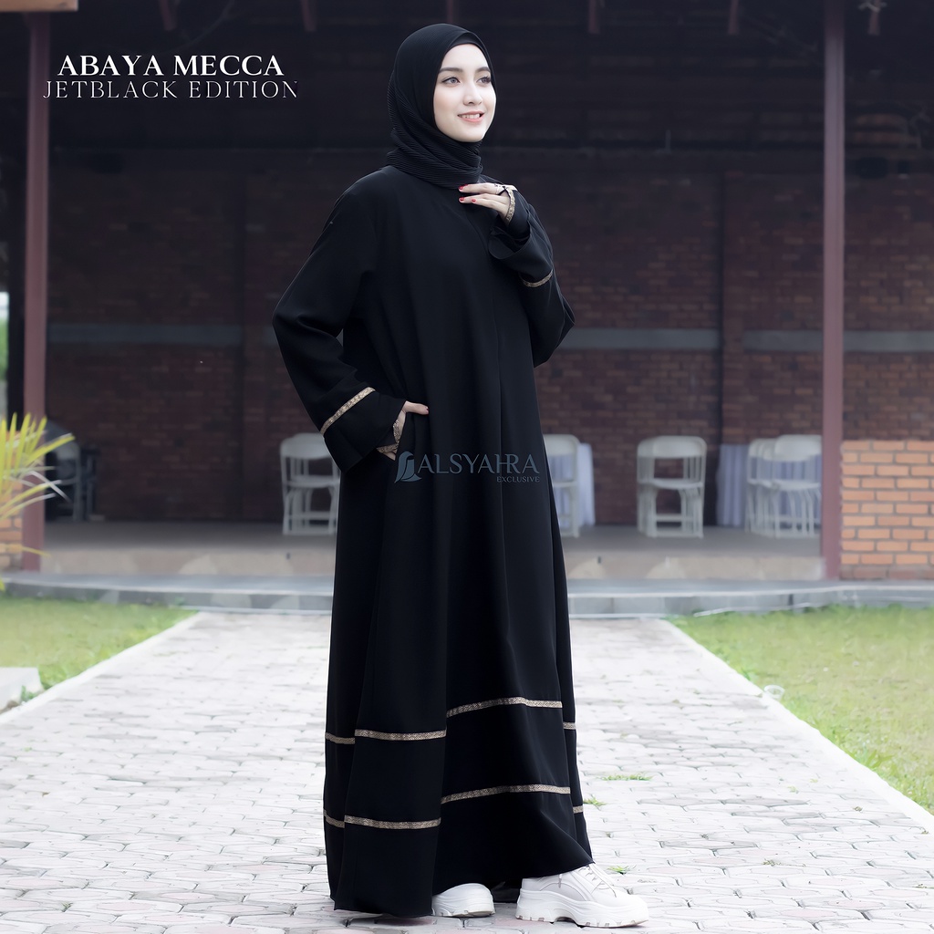 Alsyahra Exclusive Abaya Gamis Syari Mecca Jetblack