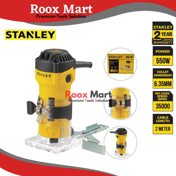 Trimmer Listrik 550W Stanley ST55 profil kayu -Lulas G