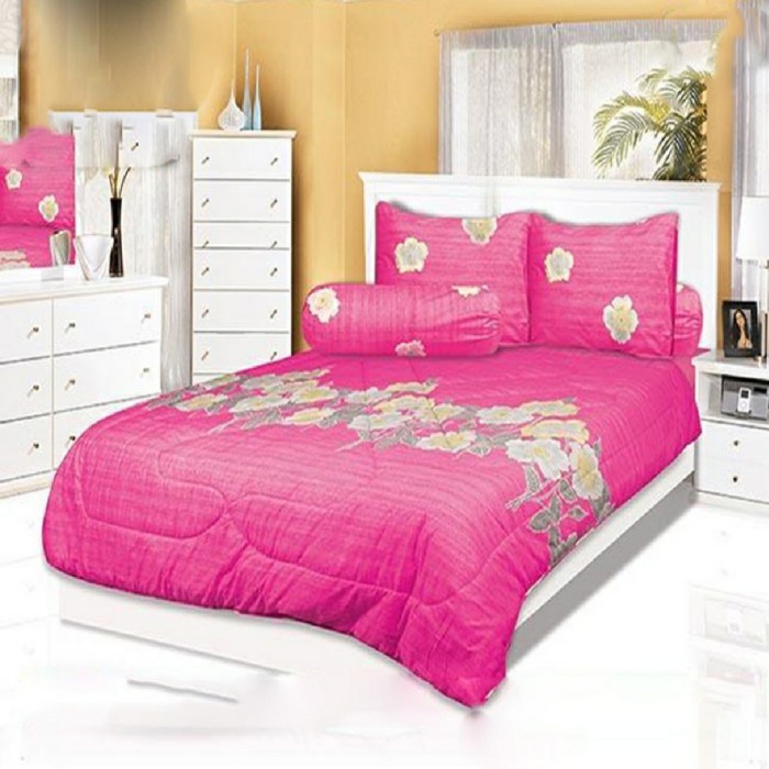 [New] Bedcover My Love Sprei Karet No 1 Uk 180X200X30 Motif Pink Rea Terbatas