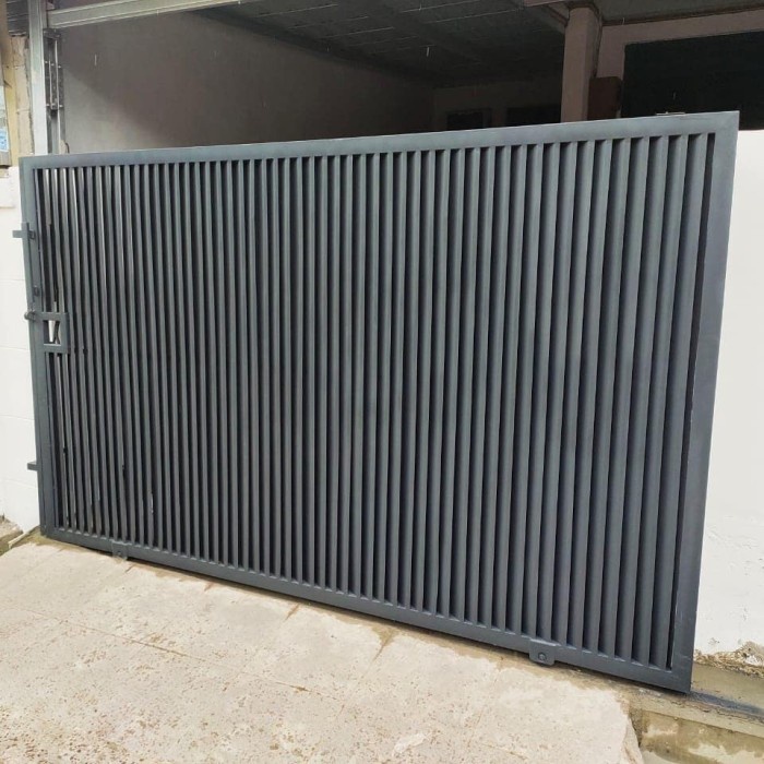 [Ori] Pintu Pagar Dorong Minimalis Model Kisi2 Terbaru