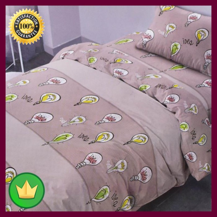 [New] Krishome Set Seprai  Bedcover Idea - Cokelat Bisa Gojek