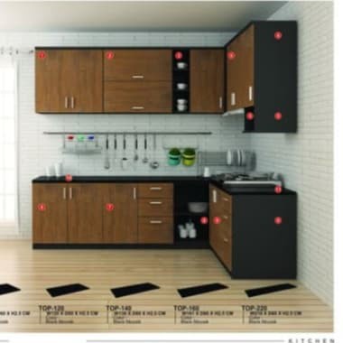 [New] Ak Piring Lemari Dapur Kitchen Set Atas Leter L Atas Bawah Berkualitas