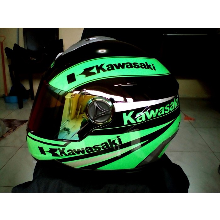 [New Ori] Helm Full Face Kawasaki Size L Berkualitas