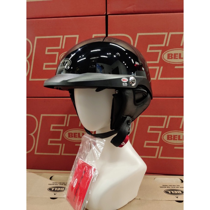 [New Ori] Bell Pitt Boss Black Gloss  Helm Retro  Helm Classic Helm Half Face Bisa Gojek