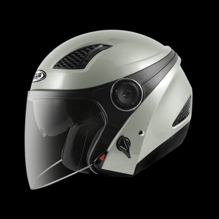 [New Ori] Helm Half Face Zeus 610 Silver Solid Bisa Gojek