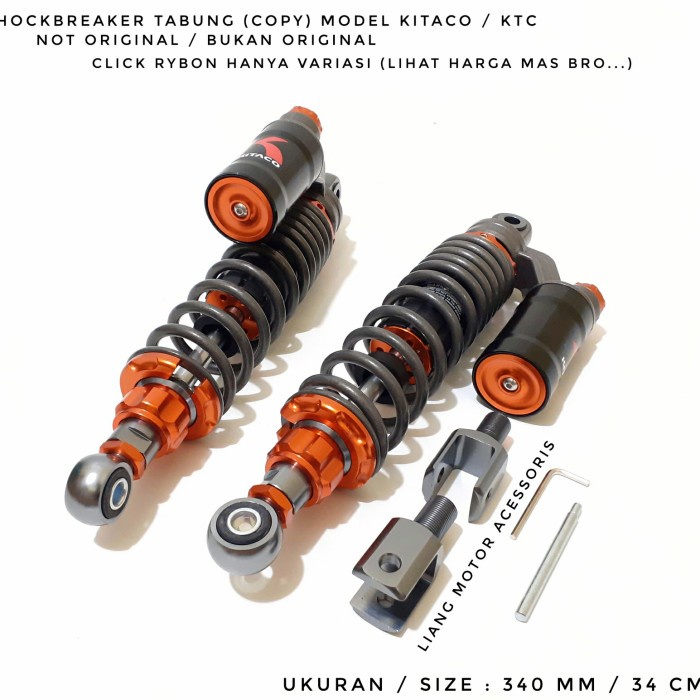 [Baru] Shockbreaker Tabung Copy Ktc/Kitaco 340Mm Rx King Verza Tiger Gl Pro Bisa Sameday