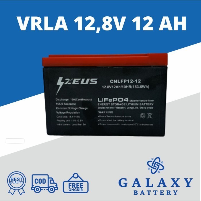 [Baru] Aki Selis Sepeda Listrik  Cctv  Kursi Roda 128V 12Ah Vrla Zeus Diskon