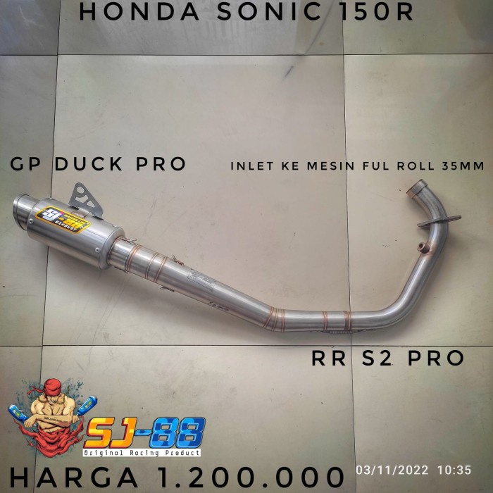✨Termurah Knalpot Sj88 Sonic 150R Gp Duck Pro Rr S1 Pro Rr S2 Pro Stainless Bisa Sameday
