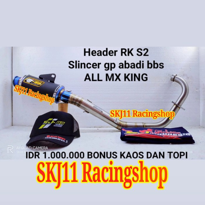 ✨Termurah Knalpot Racing Sj88 Mx King Fullset Header Rk S2 Silincer Gp Abadi Diskon