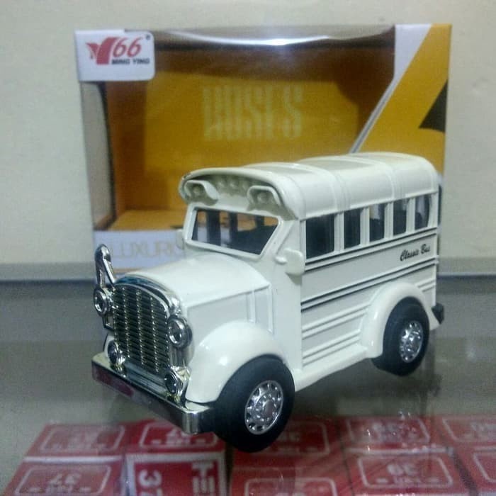 MUST HAVE DIECAST LUXURIOUS CLASSIC BUS SCHOOL BUS ALLOY HIGH SPEED HARGA MURAH TERLARIS