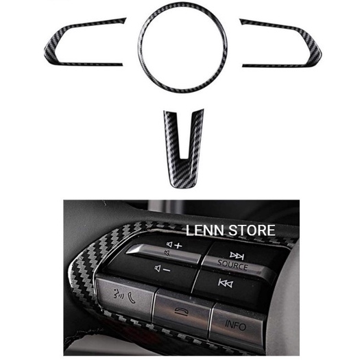 Cover Aksesoris Panel Stir Carbon Mazda CX30 2021 2022 TERBARU star