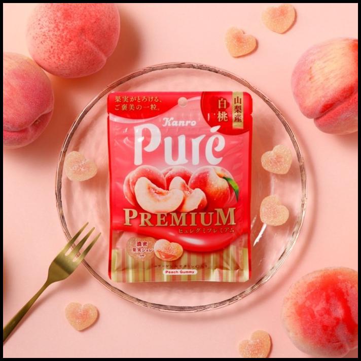 

Kanro Pure Premium Peach Gummy Candy 54G