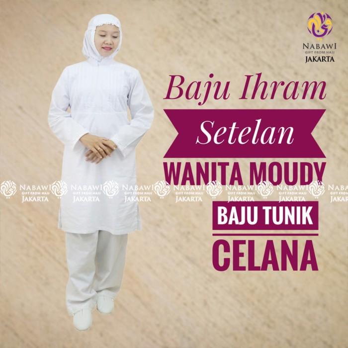 SETELAN BAJU IHRAM IHROM WANITA MOUDY KATUN PERLENGKAPAN HAJI UMROH