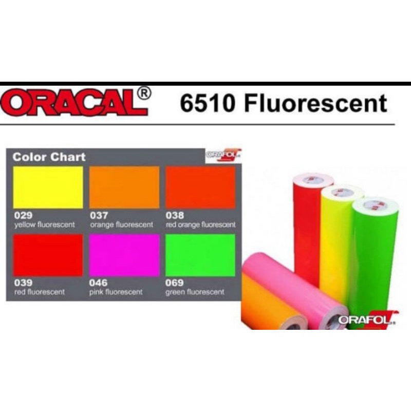 (METERAN) ORACAL 6510 FLUORESCENT STICKER VINYL STABILO