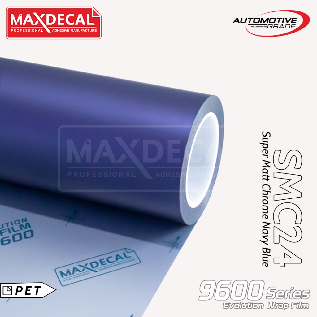 MAXDECAL 9600 SMC24 NAVY BLUE Super Matt Chrome Satin Evolution Wrap