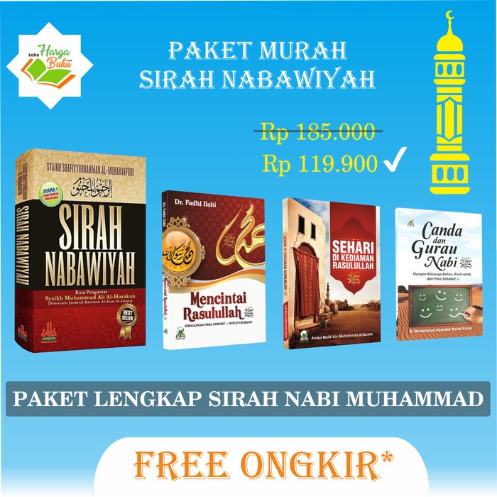 

sale Paket 4 Buku Sirah Nabawiyah MURAH - Mencintai - Canda dan Sehari Termurah