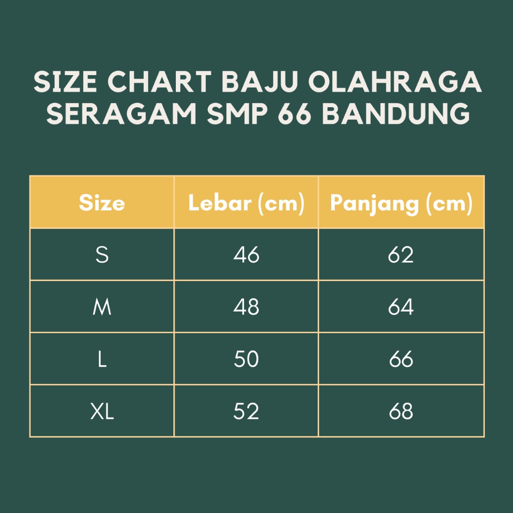 [NYAMAN DIGUNAKAN] Seragam Olahraga SMPN 66 Kota Bandung