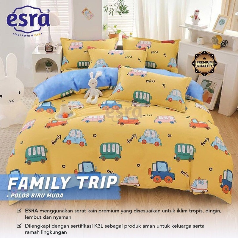 Bedcover & Sprei Premium Katun ESRA Motif Family Trip