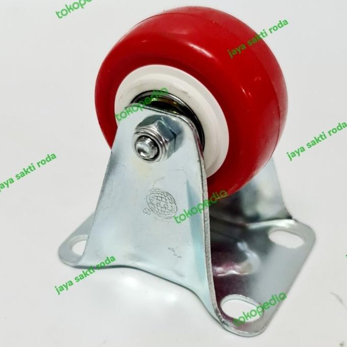 Roda Etase 2 Inch Pu Merah Roha Taiwan (Mati) Kode 676