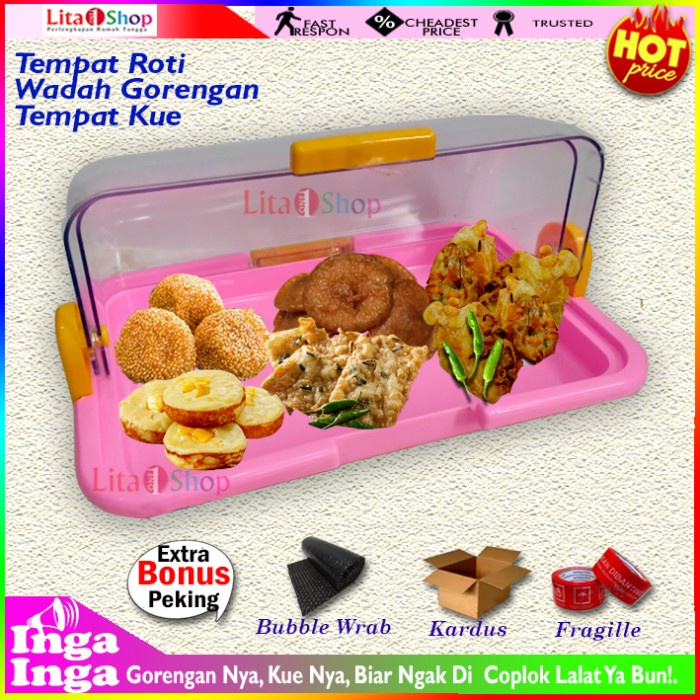 TEMPAT ROTI / TEMPAT KUE  WADAH GORENGAN PLASTIK CLASSIC